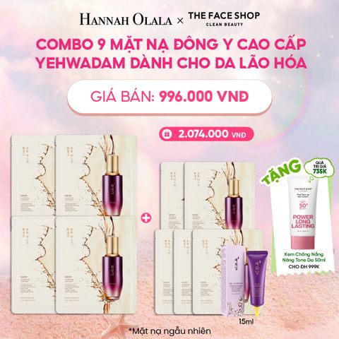  COMBO 9 MẶT NẠ ĐÔNG Y CAO CẤP YEHWADAM DÀNH CHO DA LÃO HÓA 