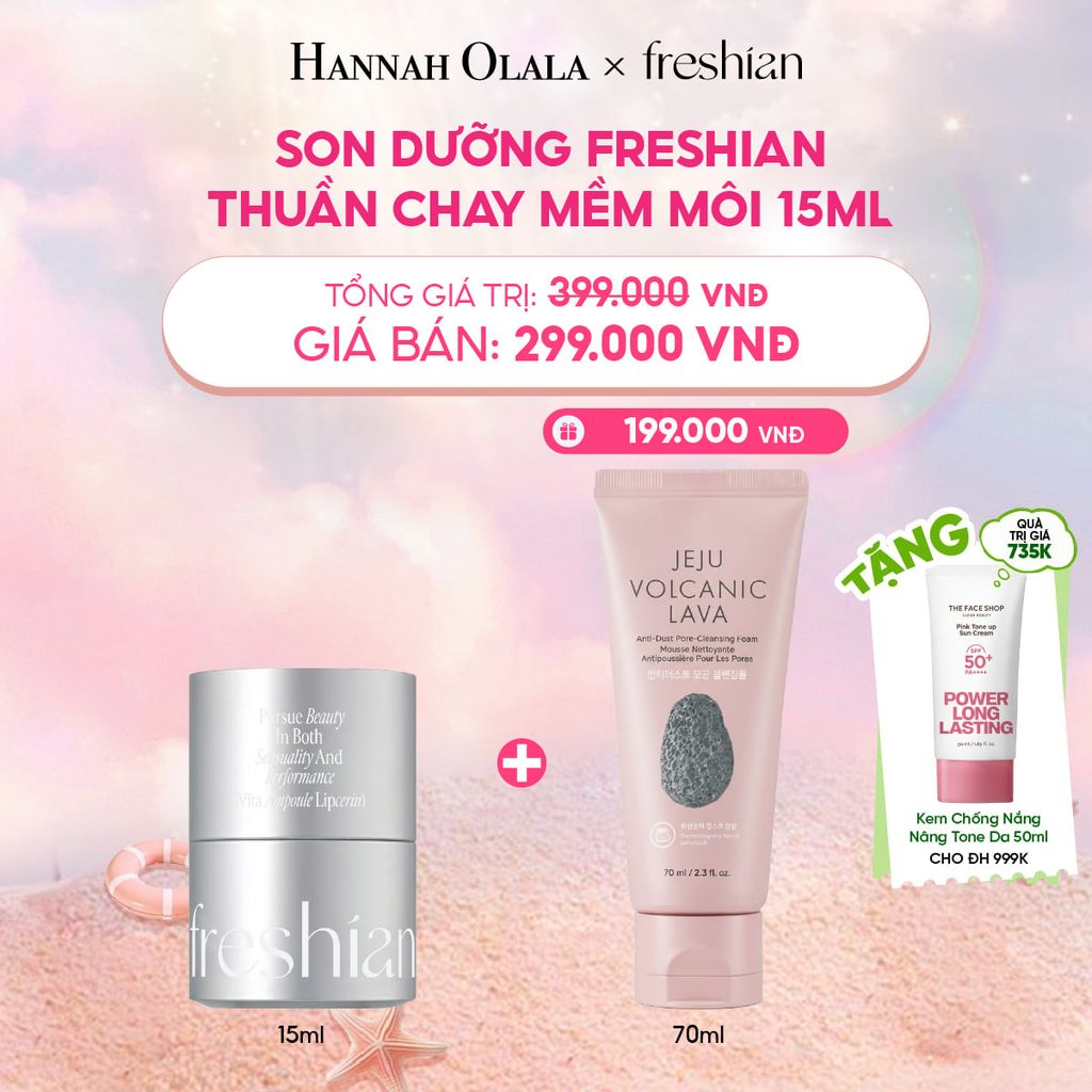  SON DƯỠNG FRESHIAN THUẦN CHAY MỀM MÔI 15ML 