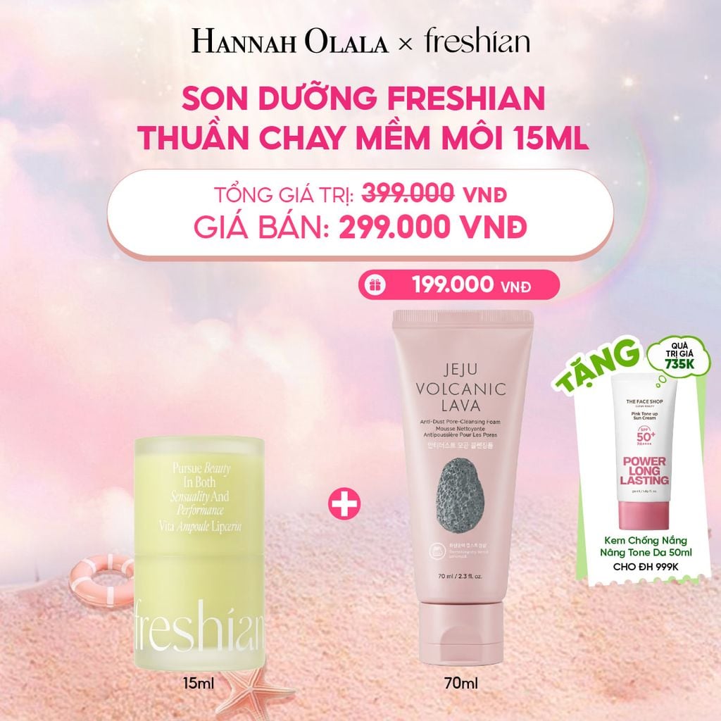  SON DƯỠNG FRESHIAN THUẦN CHAY MỀM MÔI 15ML 