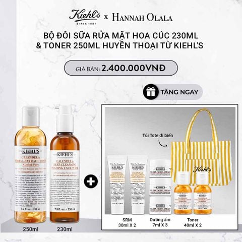  DEAL 8: BỘ ĐÔI SỮA RỬA MẶT HOA CÚC 230ML & TONER 250ML HUYỀN THOẠI TỪ KIEHL'S 
