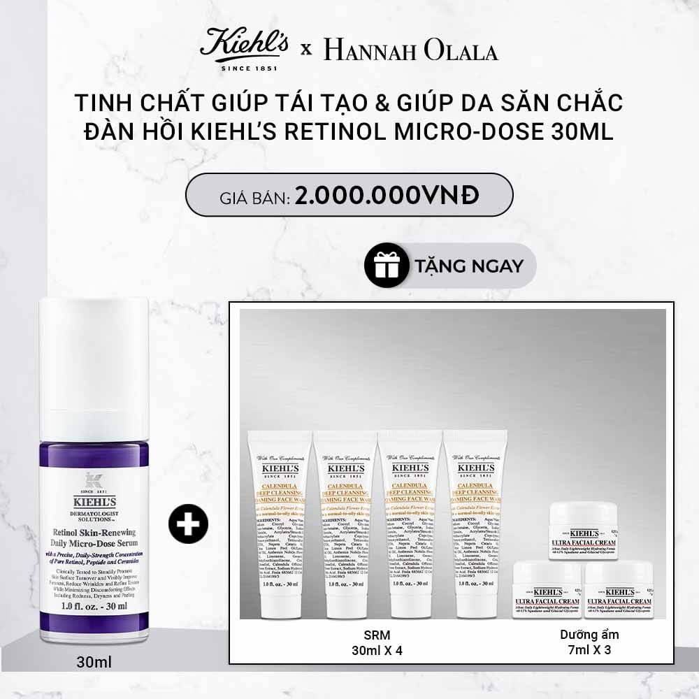  DEAL 14: TINH CHẤT GIÚP TÁI TẠO & GIÚP DA SĂN CHẮC ĐÀN HỒI KIEHL’S RETINOL MICRO-DOSE 30ML 