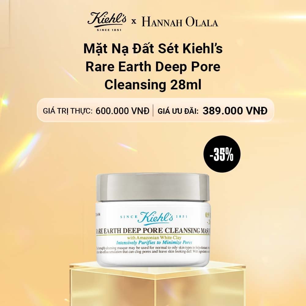  DEAL 16: MẶT NẠ ĐẤT SÉT KIEHL'S RARE EARTH DEEP PORE CLEANSING MASQUE 28ML 