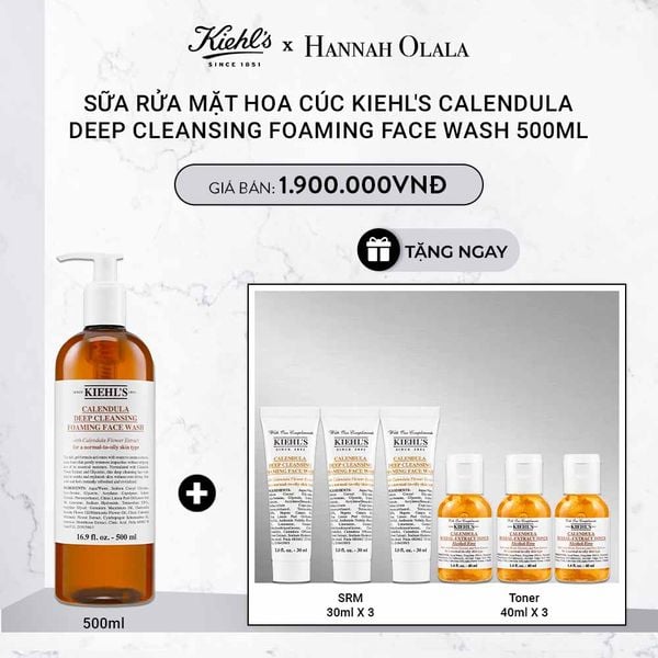  DEAL 5: SỮA RỬA MẶT HOA CÚC KIEHL'S CALENDULA DEEP CLEANSING FOAMING FACE WASH 500ML 