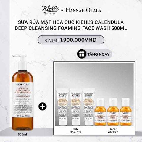  DEAL 5: SỮA RỬA MẶT HOA CÚC KIEHL'S CALENDULA DEEP CLEANSING FOAMING FACE WASH 500ML 