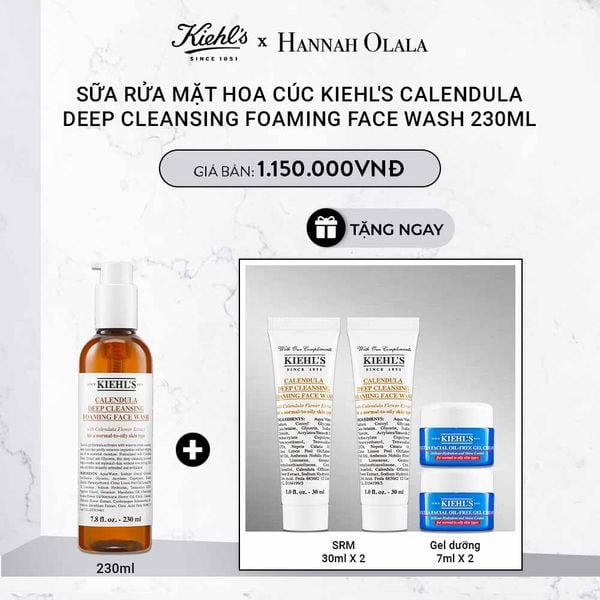  DEAL 6: SỮA RỬA MẶT HOA CÚC KIEHL'S CALENDULA DEEP CLEANSING FOAMING FACE WASH 230ML 