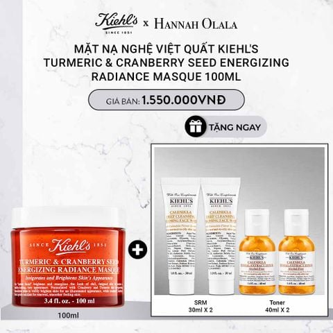  DEAL 10: MẶT NẠ NGHỆ VIỆT QUẤT KIEHL'S TURMERIC & CRANBERRY SEED ENERGIZING RADIANCE MASQUE 100ML 