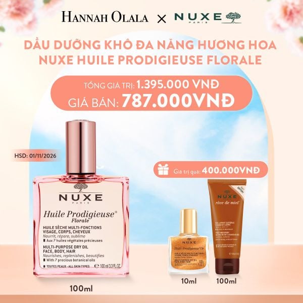  A604_DEAL 1: DẦU DƯỠNG KHÔ ĐA NĂNG HƯƠNG HOA NUXE HUILE PRODIGIEUSE MULTI-PURPOSE FLORALE DRY OIL 100ML 