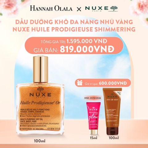  A608_DEAL 2: DẦU DƯỠNG KHÔ ĐA NĂNG NUXE HUILE PRODIGIEUSE MULTI-PURPOSE DRY OIL 100ML (CHỌN HƯƠNG) 