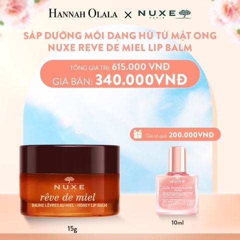  A615_DEAL 6: SÁP DƯỠNG MÔI NUXE LIP BALM 15G (MẬT ONG/ HOA HỒNG) 