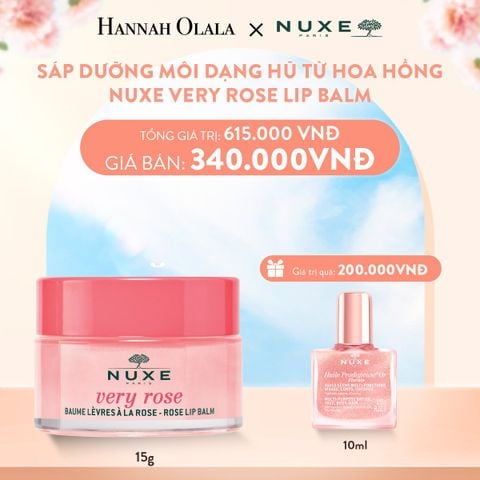  A615_DEAL 6: SÁP DƯỠNG MÔI NUXE LIP BALM 15G (MẬT ONG/ HOA HỒNG) 