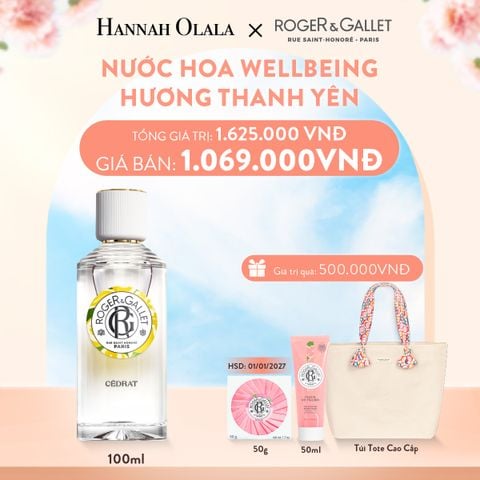  A685_DEAL 3: NƯỚC HOA WELLBEING ROGER&GALLET 100ML 