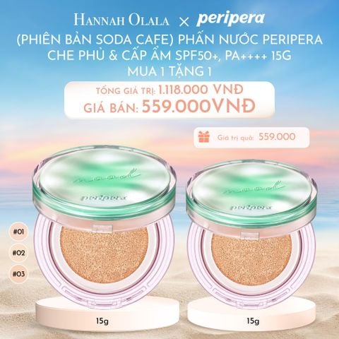  C363_DEAL 4: (PHIÊN BẢN SODA CAFE) PHẤN NƯỚC PERIPERA CHE PHỦ & CẤP ẨM MOOD FIT COVER CUSHION 15G 