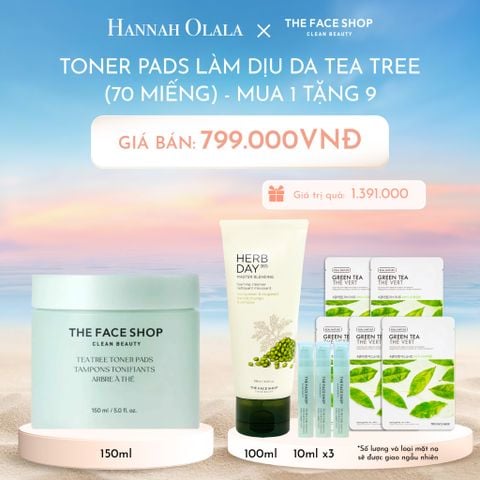  C370_DEAL 4: TONER PADS LÀM DỊU DA TEA TREE (70 MIẾNG) 