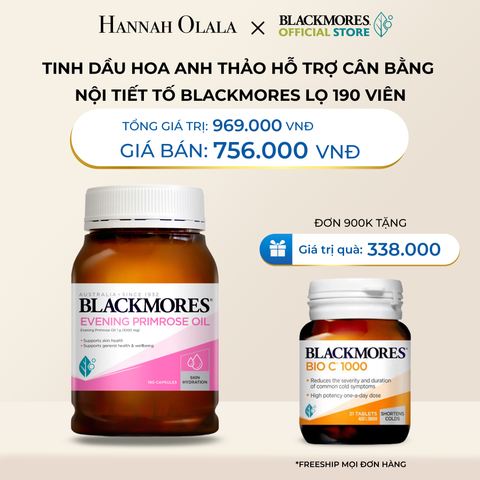  DEAL 2: TINH DẦU HOA ANH THẢO HỖ TRỢ CÂN BẰNG NỘI TIẾT TỐ BLACKMORES EVENING PRIMROSE OIL LỌ 190 VIÊN 