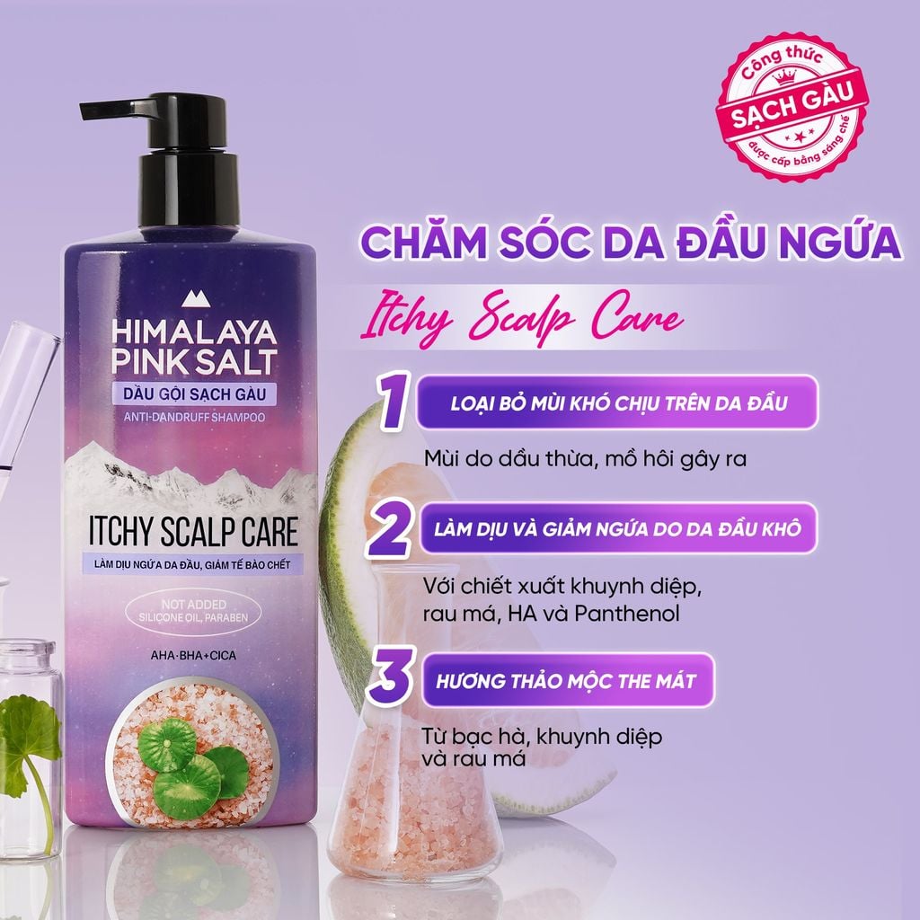  COMBO 02 DẦU GỘI HIMALAYA PINK SALT MUỐI HỒNG CHO DA ĐẦU NGỨA, NGĂN RỤNG TÓC GIÚP MỀM MƯỢT, ÓNG Ả 650ML 