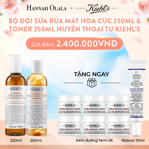  D75_DEAL 40: BỘ ĐÔI SỮA RỬA MẶT 230ML VÀ TONER HOA CÚC DỊU NHẸ 250ML 
