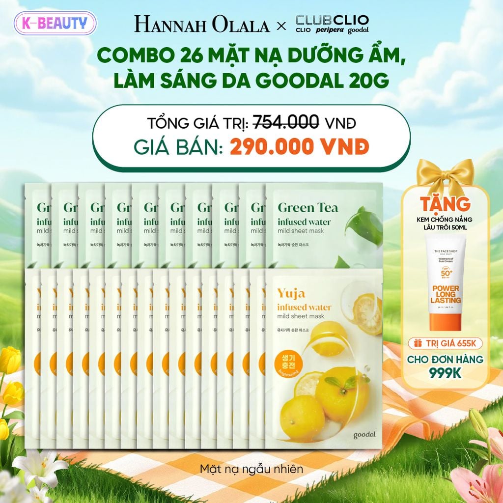  COMBO 26 MẶT NẠ DƯỠNG ẨM, LÀM SÁNG DA GOODAL 20G_K83 