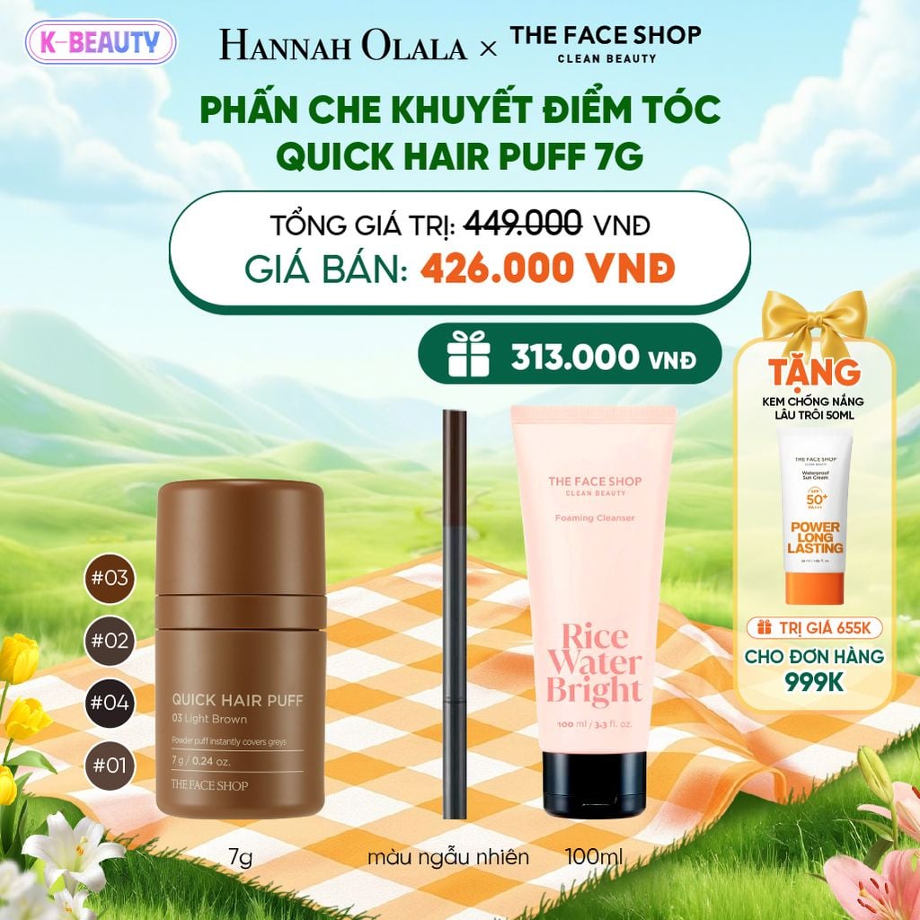  PHẤN CHE KHUYẾT ĐIỂM TÓC QUICK HAIR PUFF 7G_K137 