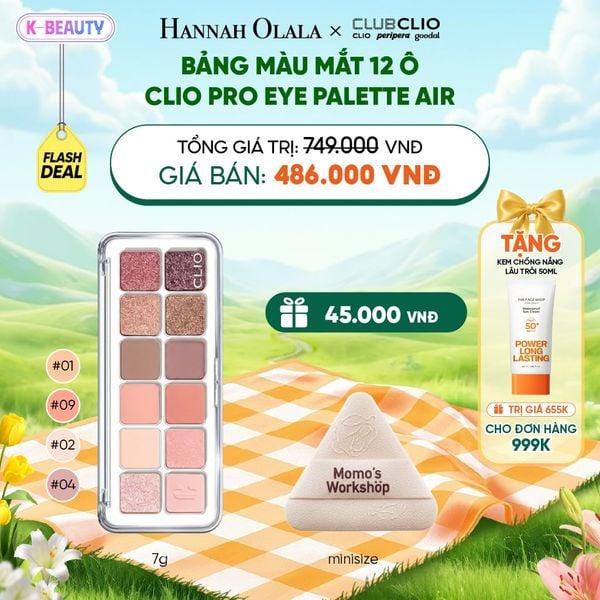  BẢNG MÀU MẮT 12 Ô CLIO PRO EYE PALETTE AIR 