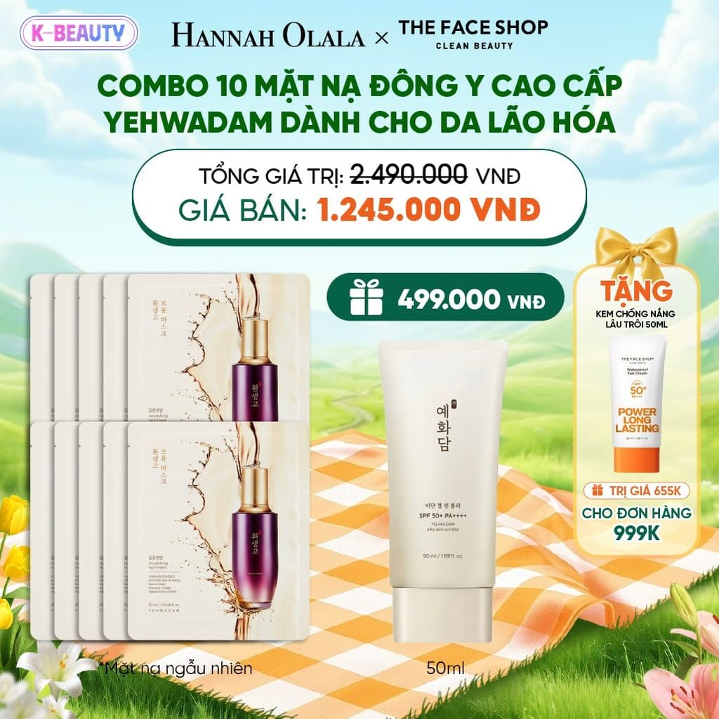  COMBO 10 MẶT NẠ ĐÔNG Y CAO CẤP YEHWADAM DÀNH CHO DA LÃO HÓA_K148 