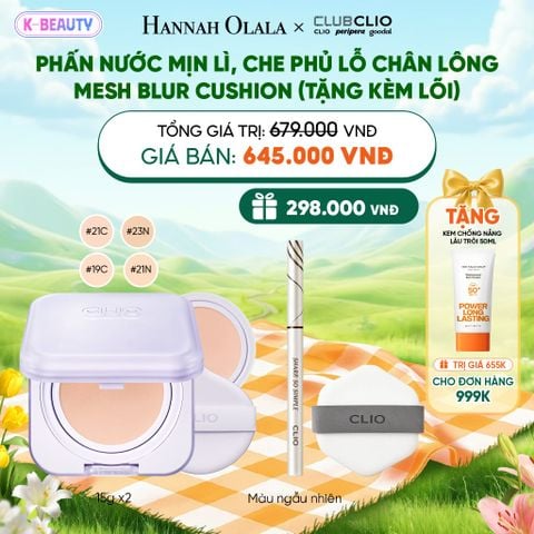  PHẤN NƯỚC MỊN LÌ, CHE PHỦ LỖ CHÂN LÔNG MESH BLUR (TẶNG KÈM LÕI) 