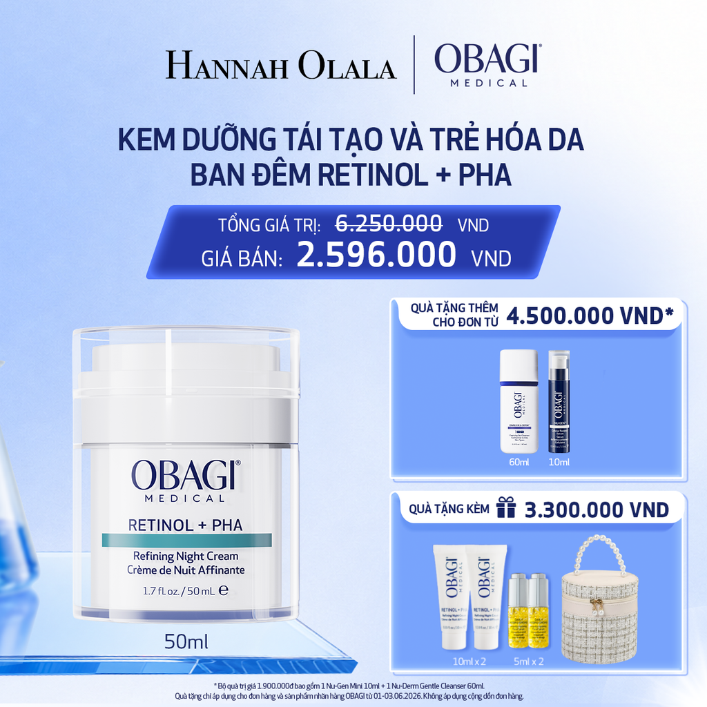  KEM DƯỠNG TÁI TẠO VÀ TRẺ HÓA DA BAN ĐÊM RETINOL + PHA 50ML - DEAL 5 - C05 