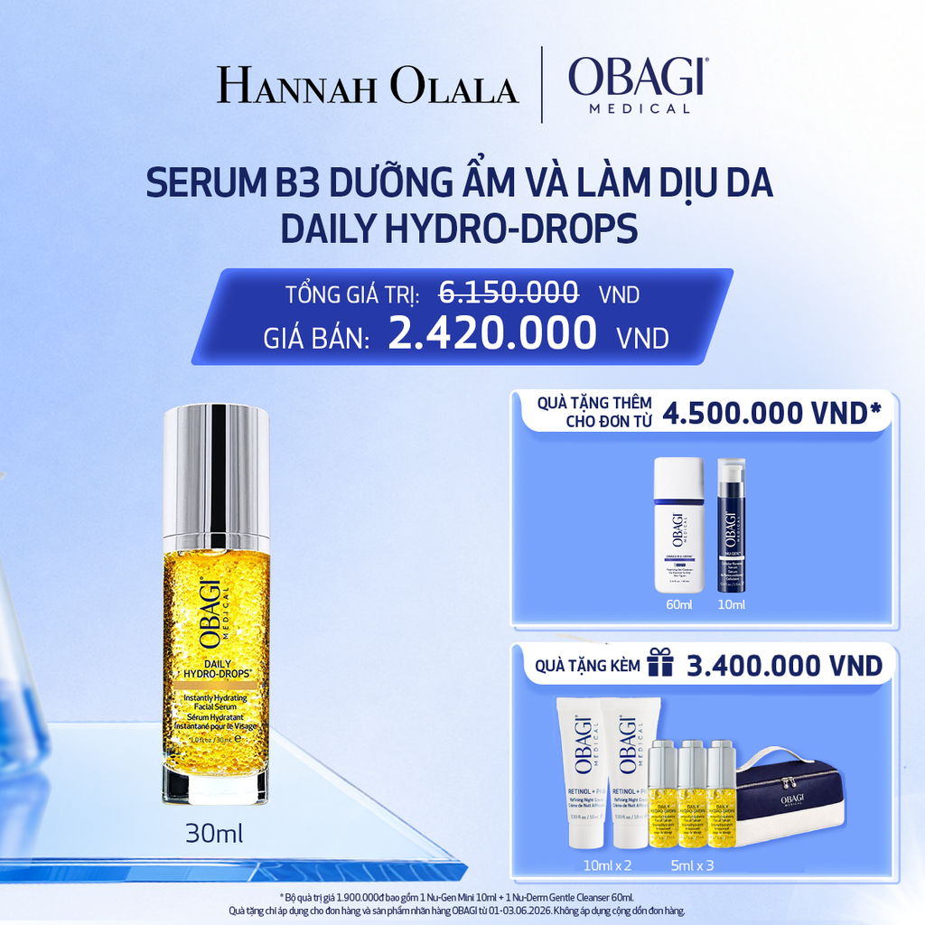  SERUM B3 DƯỠNG ẨM VÀ LÀM DỊU DA DAILY HYDRO-DROPS 30ML - DEAL 7 - C07 