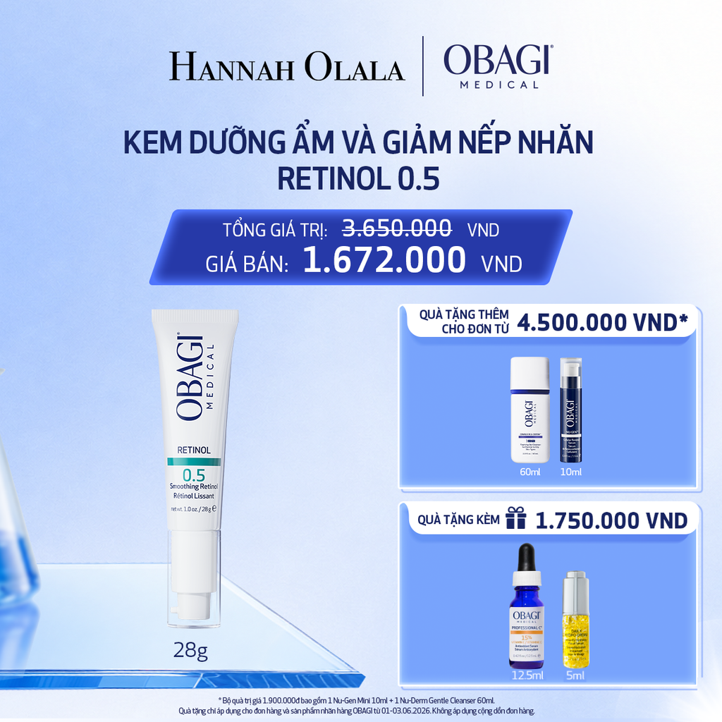  KEM DƯỠNG ẨM VÀ GIẢM NẾP NHĂN RETINOL 0.5 28G - DEAL 10 - C10 