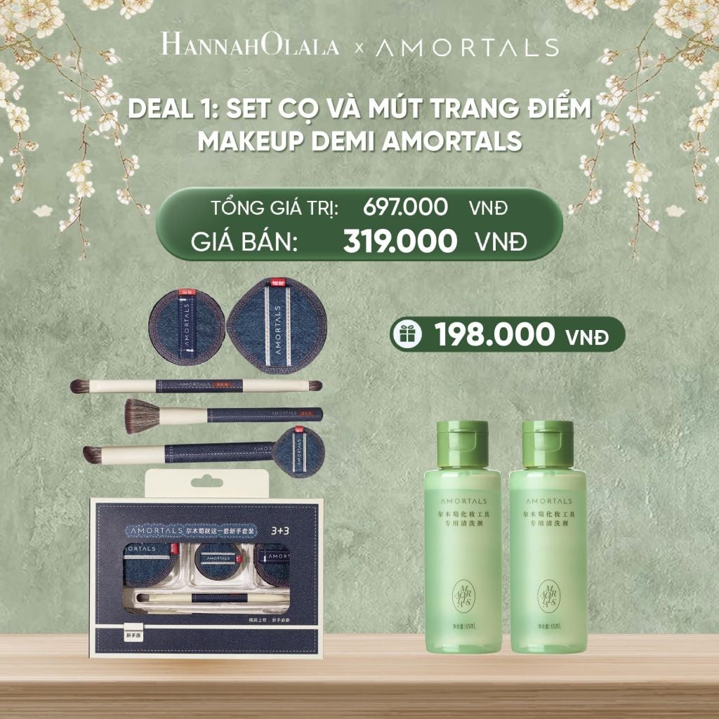 DEAL 1: SET CỌ VÀ MÚT TRANG ĐIỂM MAKEUP DEMI AMORTALS 