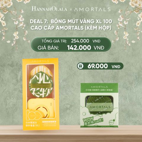  DEAL 7: BÔNG MÚT VÀNG XL 100 CAO CẤP AMORTALS (KÈM HỘP) 