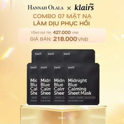  DEAL 3: COMBO 07 MẶT NẠ GIẤY MIDNIGHT BLUE CALMING SHEET MASK 