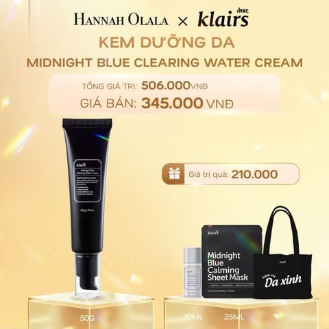  DEAL 5: DEAR, KLAIRS KEM DƯỠNG DA MIDNIGHT BLUE CLEARING WATER CREAM 50G 
