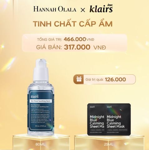  DEAL 7: DEAR, KLAIRS TINH CHẤT RICH MOIST SOOTHING SERUM 80ML (IP08) VER 2 