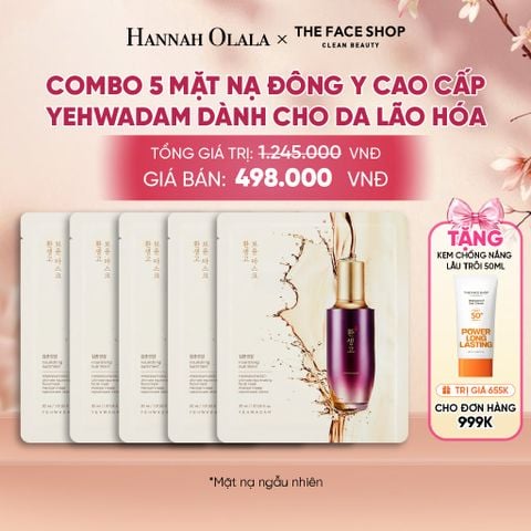  COMBO 5 MẶT NẠ ĐÔNG Y CAO CẤP YEHWADAM DÀNH CHO DA LÃO HÓA - A40 