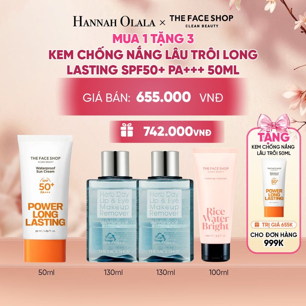  KEM CHỐNG NẮNG LÂU TRÔI LONG LASTING SPF50+ PA+++ 50ML - A808 