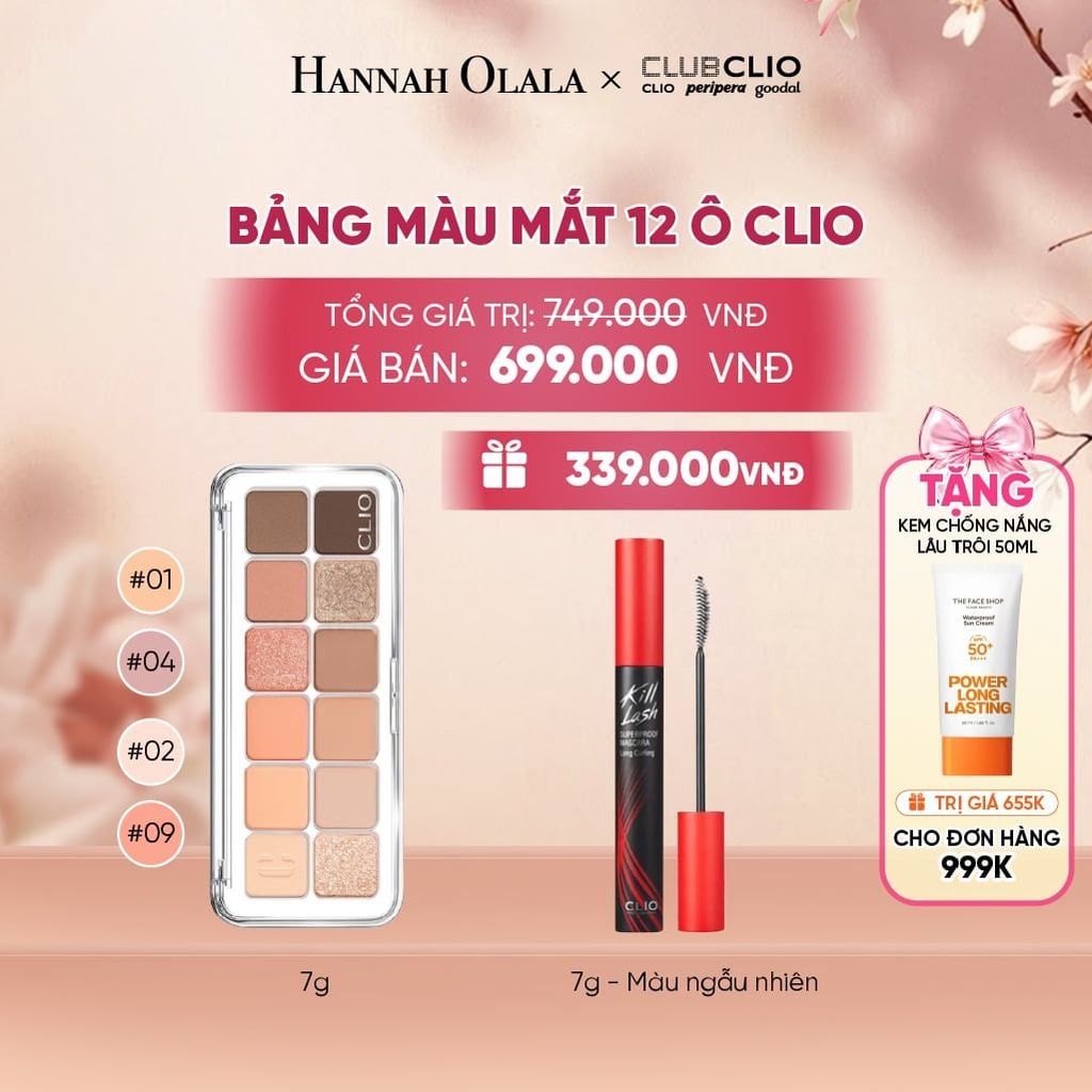  BẢNG MÀU MẮT 12 Ô CLIO PRO EYE PALETTE AIR 7G - A667 