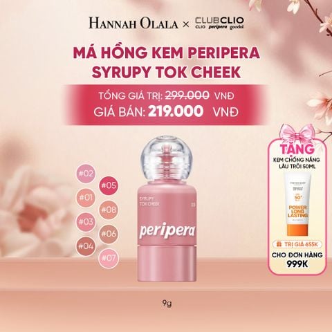  MÁ HỒNG KEM PERIPERA SYRUPY TOK CHEEK 9G - A281 