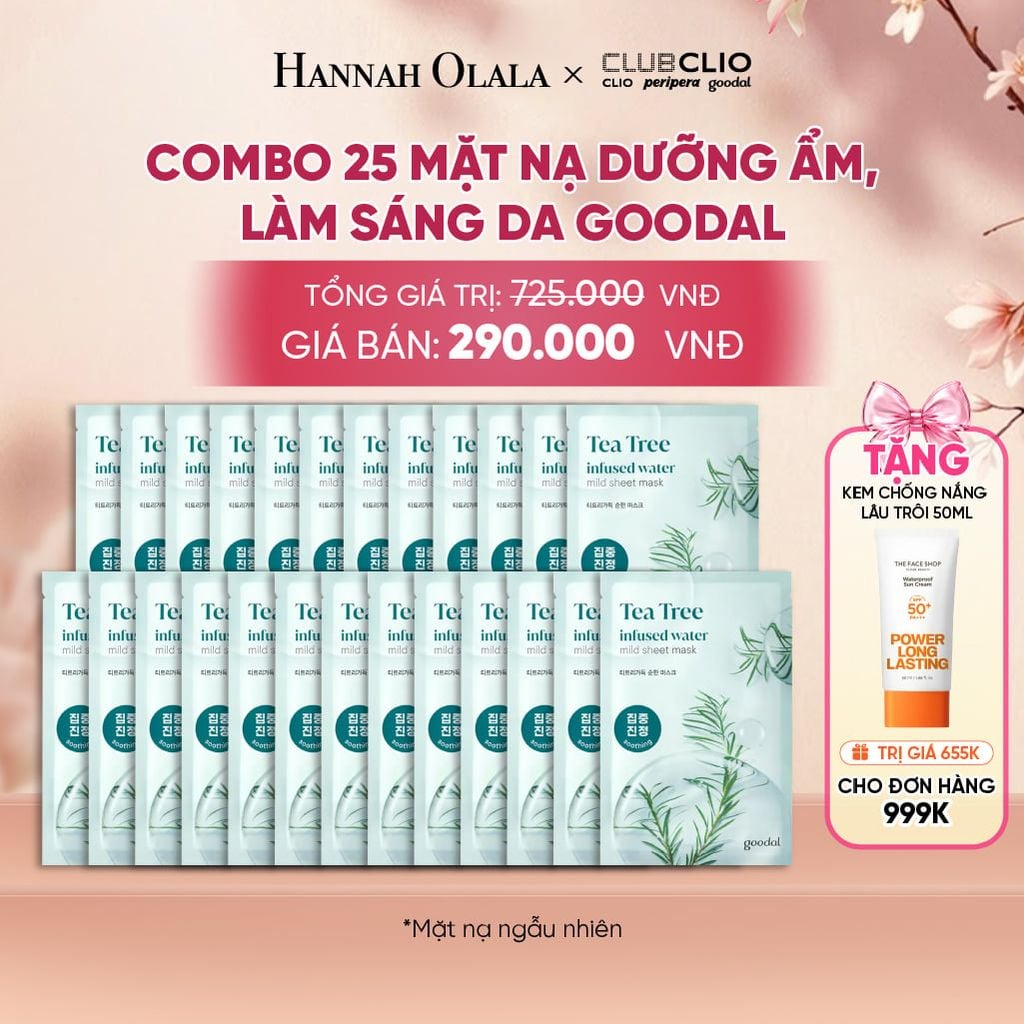  COMBO 25 MẶT NẠ DƯỠNG ẨM, LÀM SÁNG DA GOODAL 20G - A55 