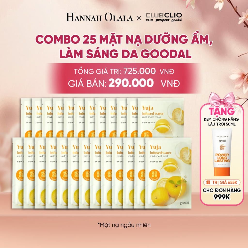  COMBO 25 MẶT NẠ DƯỠNG ẨM, LÀM SÁNG DA GOODAL 20G - A55 