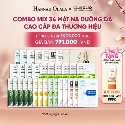  COMBO MIX 34 MẶT NẠ DƯỠNG DA CAO CẤP ĐA THƯƠNG HIỆU - A217 
