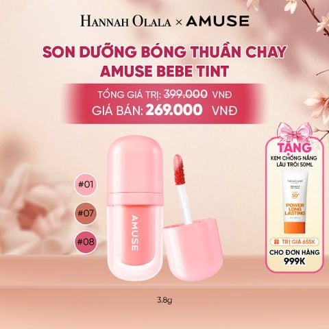  SON DƯỠNG BÓNG THUẦN CHAY AMUSE BEBE TINT 3.8G - A358 