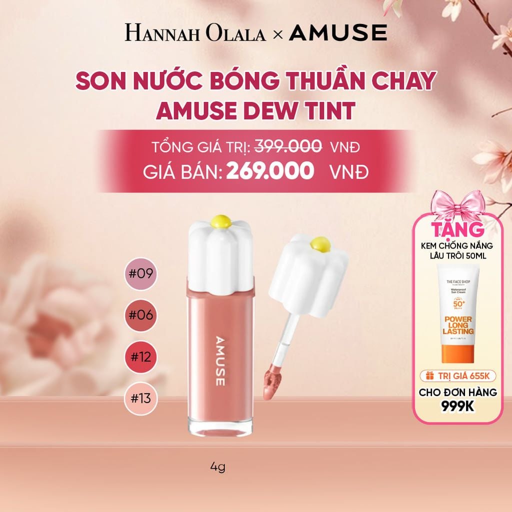  SON NƯỚC BÓNG THUẦN CHAY AMUSE DEW TINT 4G - A237 