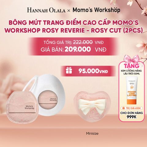  BÔNG MÚT TRANG ĐIỂM CAO CẤP MOMO'S WORKSHOP ROSY REVERIE - ROSY CUT (2PCS) - A1700 