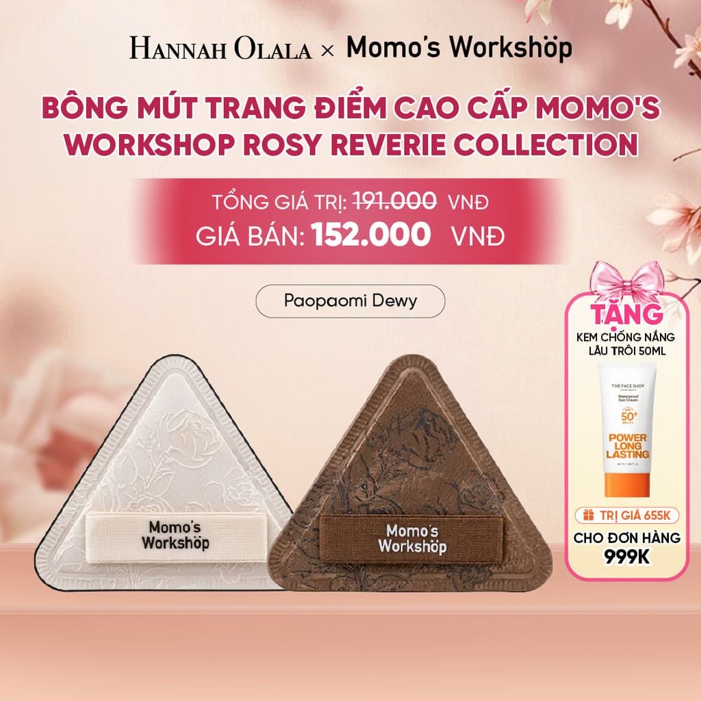  BÔNG MÚT TRANG ĐIỂM CAO CẤP MOMO'S WORKSHOP ROSY REVERIE COLLECTION - A1812 