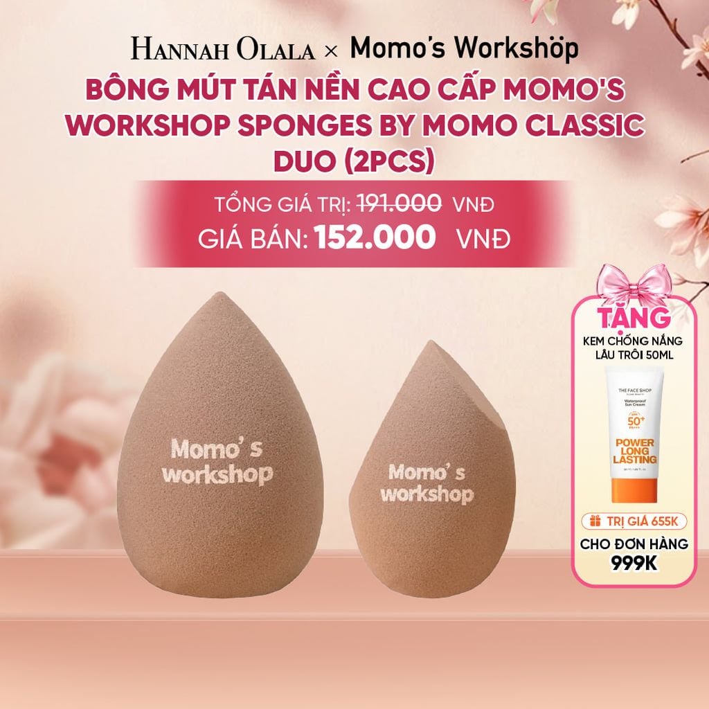  BÔNG MÚT TÁN NỀN CAO CẤP MOMO'S WORKSHOP SPONGES BY MOMO CLASSIC DUO (2PCS) - A1819 