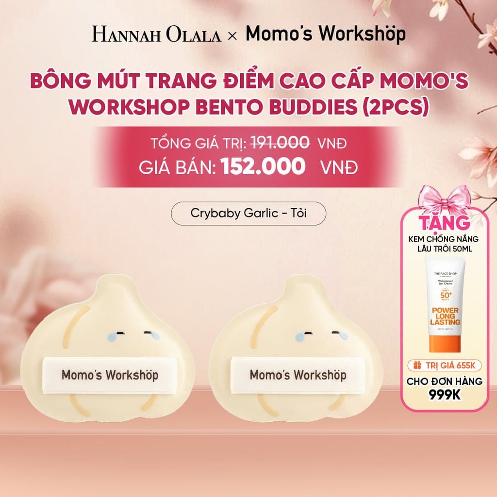  BÔNG MÚT TRANG ĐIỂM CAO CẤP MOMO'S WORKSHOP BENTO BUDDIES (2PCS) - A1820 