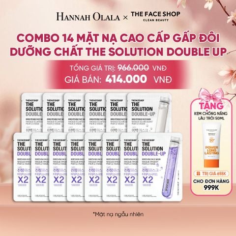  COMBO 14 MẶT NẠ CAO CẤP GẤP ĐÔI DƯỠNG CHẤT THE SOLUTION DOUBLE UP - A164 