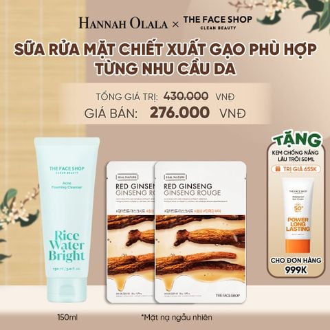  SỮA RỬA MẶT CHIẾT XUẤT GẠO PHÙ HỢP TỪNG NHU CẦU DA - A2138 