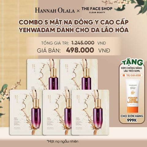  COMBO 5 MẶT NẠ ĐÔNG Y CAO CẤP YEHWADAM DÀNH CHO DA LÃO HÓA - A2142 