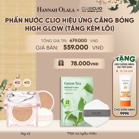  PHẤN NƯỚC CLIO HIỆU ỨNG CĂNG BÓNG HIGH GLOW (TẶNG KÈM LÕI) - A2042 